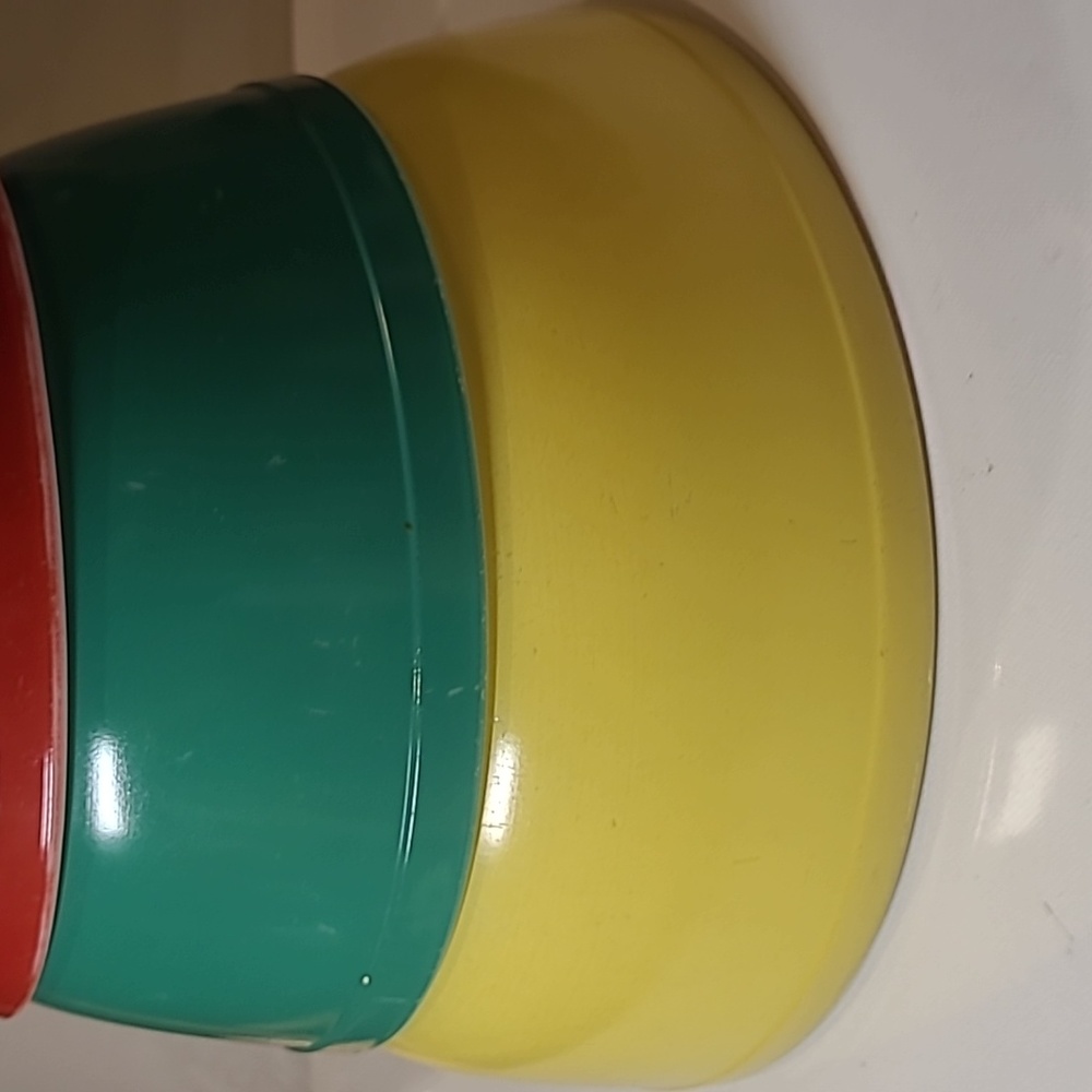 Vintage Pyrex primary color nesting mixing bowl 401.402.403.404 - Picture 5 of 8
